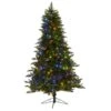 6.5 Ft. Pre-lit Vermont Spruce Artificial Christmas Tree With 450 Color Changing Multi-Function LED Lights With RC -Christmas Gift Shop nearly natural pre lit christmas trees t1457 64 1000