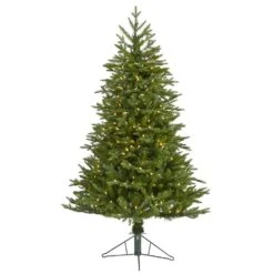 5 Ft. Pre-lit Cambridge Fir Artificial Christmas Tree With 300 Clear Warm Multi-Function LED Lights