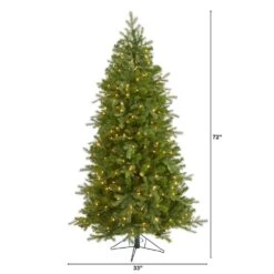 6 Ft. Pre-Lit Vienna Fir Artificial Christmas Tree With 400 Warm White Lights -Christmas Gift Shop nearly natural pre lit christmas trees t1485 c3 1000