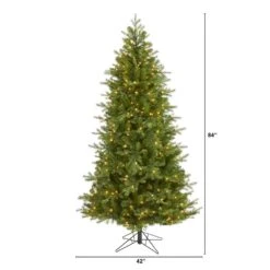 7 Ft. Pre-Lit Vienna Fir Artificial Christmas Tree With 450 Warm White Lights -Christmas Gift Shop nearly natural pre lit christmas trees t1486 c3 1000