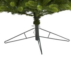 8 Ft. Pre-lit Slim Virginia Spruce Artificial Christmas Tree With 600 Warm White Multifunction LED Lights -Christmas Gift Shop nearly natural pre lit christmas trees t1492 fa 1000