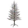 5 Ft. Pre-Lit Frosted Berry Twig Artificial Christmas Tree With 200 Multi-Colored Gum Ball LED Lights -Christmas Gift Shop nearly natural pre lit christmas trees t1564 64 1000