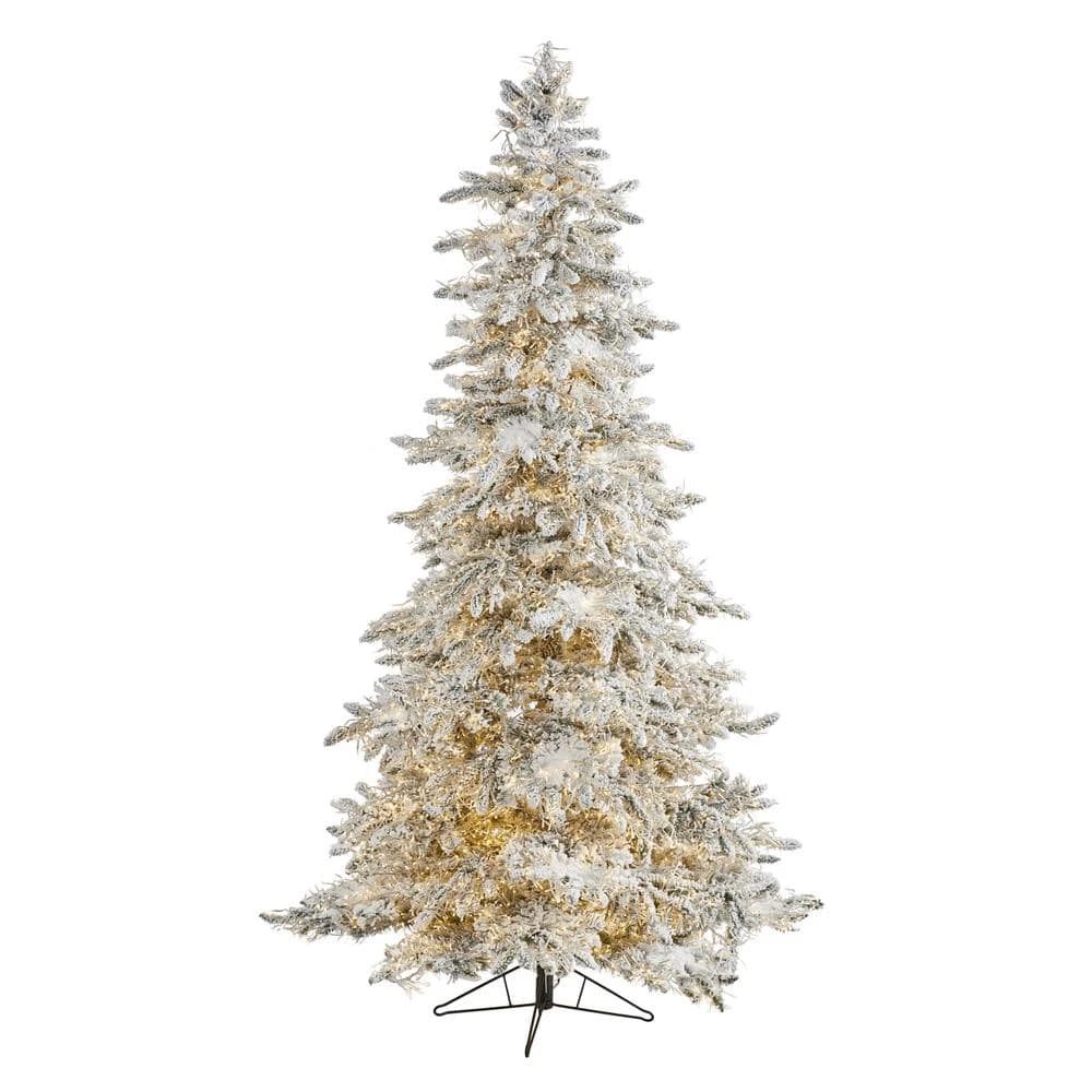 7.5 Ft. Pre-Lit Flocked Grand Northern Rocky Fir Artificial Christmas Tree With 6672 Warm Multi-Function LED Lights 3 7.5 Ft. Pre-Lit Flocked Grand Northern Rocky Fir Artificial Christmas Tree With 6672 Warm Multi-Function LED Lights