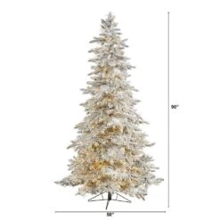 7.5 Ft. Pre-Lit Flocked Grand Northern Rocky Fir Artificial Christmas Tree With 6672 Warm Multi-Function LED Lights 13 7.5 Ft. Pre-Lit Flocked Grand Northern Rocky Fir Artificial Christmas Tree With 6672 Warm Multi-Function LED Lights -Christmas Gift Shop nearly natural pre lit christmas trees t1568 c3 1000