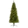 6.5 Ft. Pre-Lit Green Valley Pine Artificial Christmas Tree With 300 Warm White LED Lights -Christmas Gift Shop nearly natural pre lit christmas trees t1598 64 1000