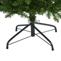 6 Ft. Pre-Lit Slim Green Mountain Pine Artificial Christmas Tree With 250 Clear LED Lights -Christmas Gift Shop nearly natural pre lit christmas trees t1600 1f 1000