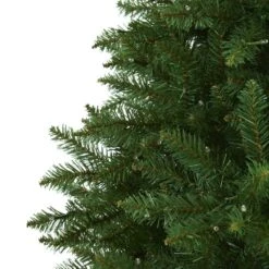 7.5 Ft. Pre-Lit Green Valley Fir Artificial Christmas Tree With 500 Clear LED Lights -Christmas Gift Shop nearly natural pre lit christmas trees t1608 1f 1000