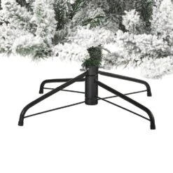 7.5 Ft. Pre-Lit Flocked Livingston Fir Artificial Christmas Tree With Pine Cones And 500 Clear Warm LED Lights -Christmas Gift Shop nearly natural pre lit christmas trees t1613 fa 1000