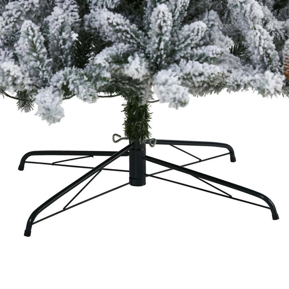 9 Ft. Pre-Lit Flocked Livingston Fir Artificial Christmas Tree With Pine Cones And 650 Clear Warm LED Lights 6 9 Ft. Pre-Lit Flocked Livingston Fir Artificial Christmas Tree With Pine Cones And 650 Clear Warm LED Lights - Image 4