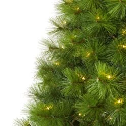 6 Ft. Green Pre-Lit Scotch Pine Artificial Christmas Tree With 300 Clear LED Lights 13 6 Ft. Green Pre-Lit Scotch Pine Artificial Christmas Tree With 300 Clear LED Lights -Christmas Gift Shop nearly natural pre lit christmas trees t1615 1f 1000