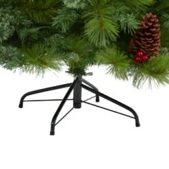 6 Ft. Pre-Lit Montana Mixed Pine Artificial Christmas Tree With Pine Cones, Berries And 350 Clear LED Lights 12 6 Ft. Pre-Lit Montana Mixed Pine Artificial Christmas Tree With Pine Cones, Berries And 350 Clear LED Lights -Christmas Gift Shop nearly natural pre lit christmas trees t1622 1f 1000