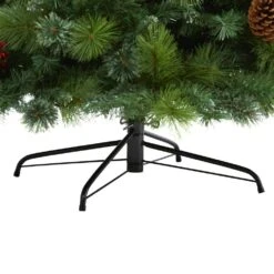 8 Ft. Pre-Lit Montana Mixed Pine Artificial Christmas Tree With Pine Cones, Berries And 700 Clear LED Lights 12 8 Ft. Pre-Lit Montana Mixed Pine Artificial Christmas Tree With Pine Cones, Berries And 700 Clear LED Lights -Christmas Gift Shop nearly natural pre lit christmas trees t1624 1f 1000