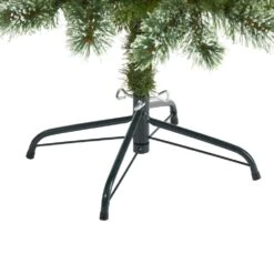 5 Ft. Pre-Lit Wisconsin Slim Snow Tip Pine Artificial Christmas Tree With 150 Clear LED Lights -Christmas Gift Shop nearly natural pre lit christmas trees t1634 1f 1000