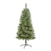 5 Ft. Pre-Lit Wisconsin Slim Snow Tip Pine Artificial Christmas Tree With 150 Clear LED Lights 2 5 Ft. Pre-Lit Wisconsin Slim Snow Tip Pine Artificial Christmas Tree With 150 Clear LED Lights -Christmas Gift Shop nearly natural pre lit christmas trees t1634 64 1000