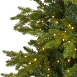 10 Ft. Pre-Lit Belgium Fir Natural LookArtificial Christmas Tree With 1050 Clear LED Lights 13 10 Ft. Pre-Lit Belgium Fir Natural LookArtificial Christmas Tree With 1050 Clear LED Lights -Christmas Gift Shop nearly natural pre lit christmas trees t1650 4f 1000