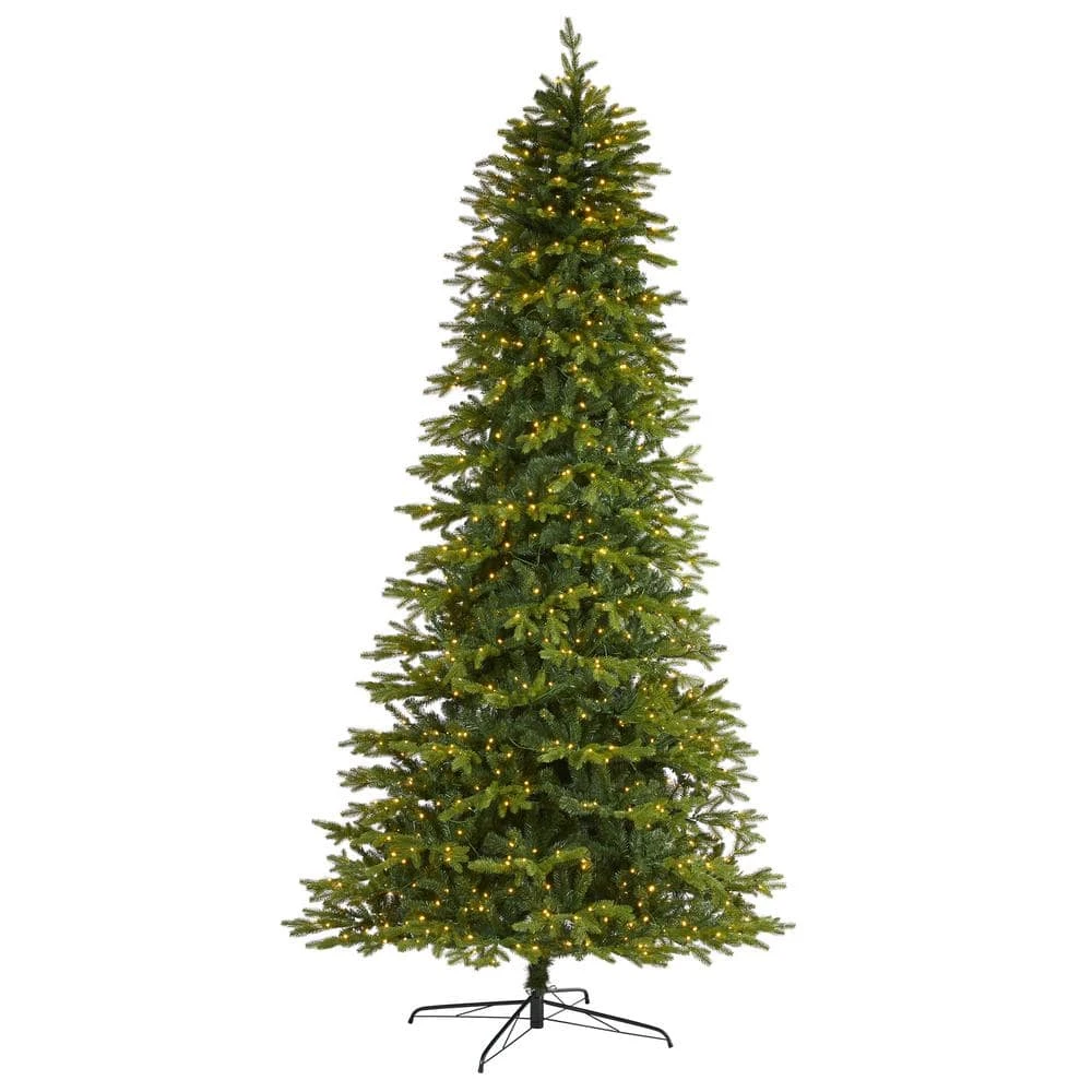 10 Ft. Pre-Lit Belgium Fir Natural LookArtificial Christmas Tree With 1050 Clear LED Lights 3 10 Ft. Pre-Lit Belgium Fir Natural LookArtificial Christmas Tree With 1050 Clear LED Lights