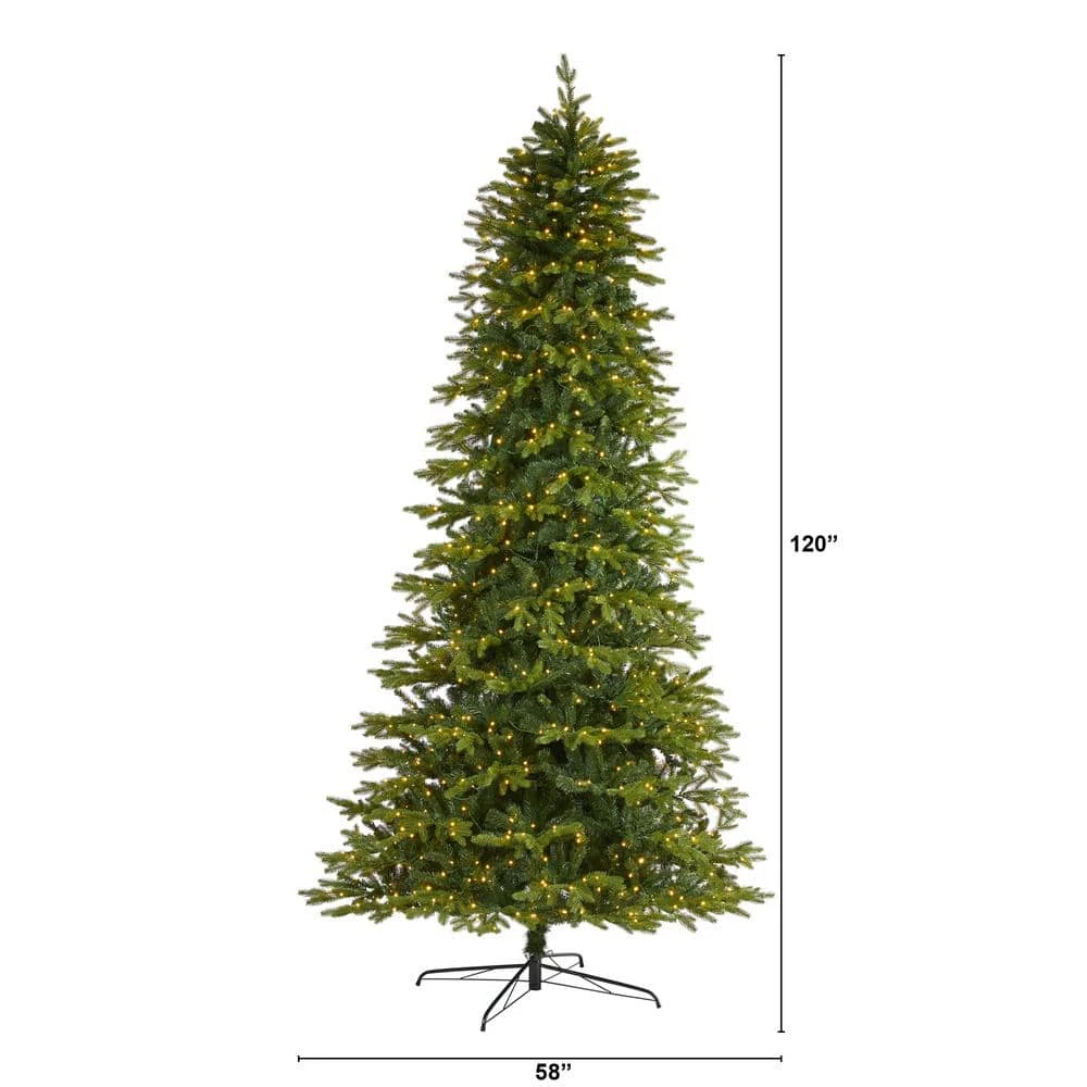 10 Ft. Pre-Lit Belgium Fir Natural LookArtificial Christmas Tree With 1050 Clear LED Lights 5 10 Ft. Pre-Lit Belgium Fir Natural LookArtificial Christmas Tree With 1050 Clear LED Lights - Image 3