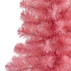 2 Ft. Pre-Lit Pink Artificial Christmas Tree With 35 Battery Operated Clear LED Lights -Christmas Gift Shop nearly natural pre lit christmas trees t1697 1f 1000
