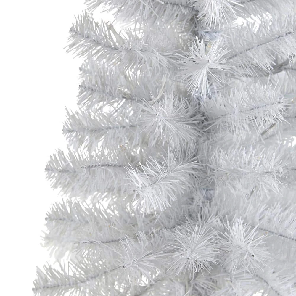 2 Ft. Pre-Lit White Artificial Christmas Tree With 35 Battery Operated Clear LED Lights 6 2 Ft. Pre-Lit White Artificial Christmas Tree With 35 Battery Operated Clear LED Lights - Image 4