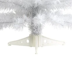 2 Ft. Pre-Lit White Artificial Christmas Tree With 35 Battery Operated Clear LED Lights 12 2 Ft. Pre-Lit White Artificial Christmas Tree With 35 Battery Operated Clear LED Lights -Christmas Gift Shop nearly natural pre lit christmas trees t1698 44 1000