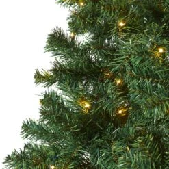 8 Ft. Pre-Lit Northern Tip Artificial Christmas Tree With 450 Clear LED Lights -Christmas Gift Shop nearly natural pre lit christmas trees t1720 4f 1000