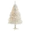 5 Ft. Pre-Lit White Artificial Christmas Tree With 150 Clear LED Lights 1 5 Ft. Pre-Lit White Artificial Christmas Tree With 150 Clear LED Lights -Christmas Gift Shop nearly natural pre lit christmas trees t1726 64 1000