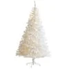 7 Ft. Pre-Lit White Artificial Christmas Tree With 350 Clear LED Lights -Christmas Gift Shop nearly natural pre lit christmas trees t1728 64 1000