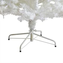 8 Ft. Pre-Lit White Artificial Christmas Tree With 450 LED Lights -Christmas Gift Shop nearly natural pre lit christmas trees t1730 1f 1000