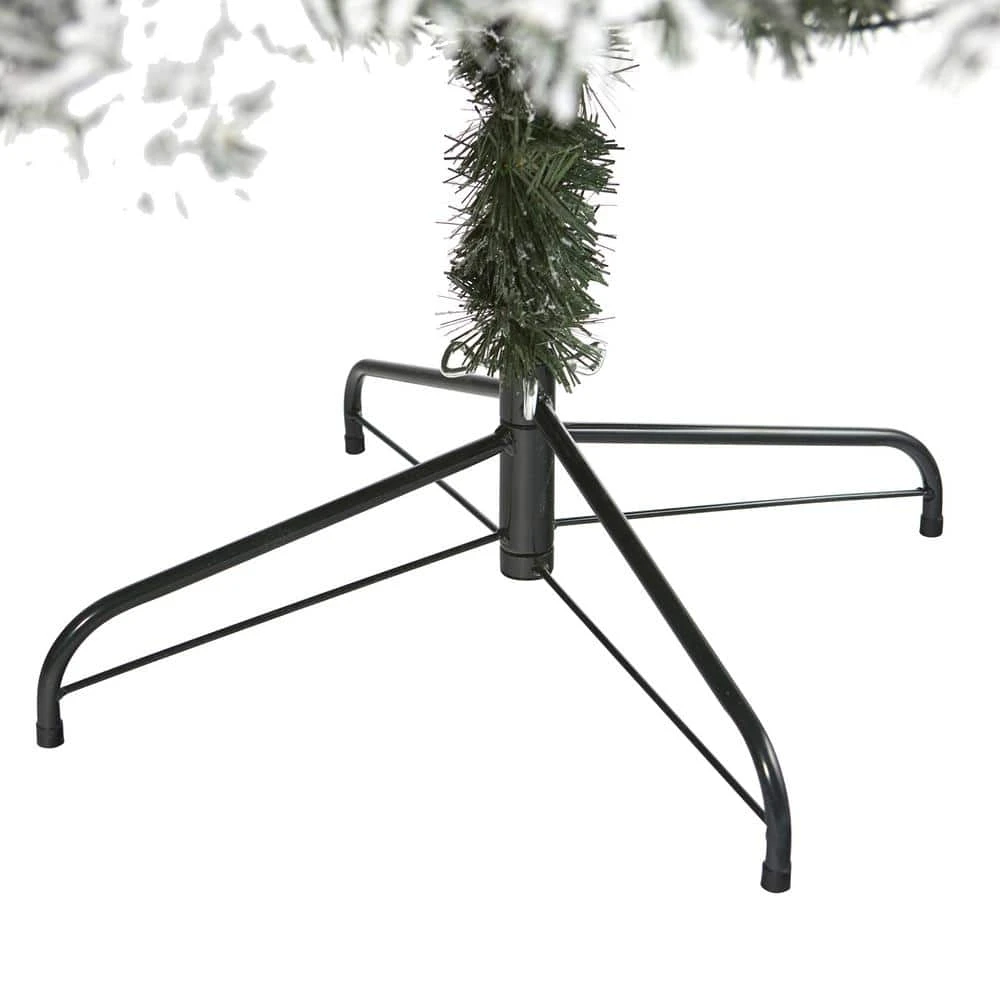 7 Ft. Pre-Lit Flocked West Virginia Fir Artificial Christmas Tree With 350 Clear LED Lights 6 7 Ft. Pre-Lit Flocked West Virginia Fir Artificial Christmas Tree With 350 Clear LED Lights - Image 4