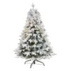 4 Ft. Pre-Lit Flocked Vermont Mixed Pine Artificial Christmas Tree With 100 Clear LED Lights 2 4 Ft. Pre-Lit Flocked Vermont Mixed Pine Artificial Christmas Tree With 100 Clear LED Lights -Christmas Gift Shop nearly natural pre lit christmas trees t1771 64 1000