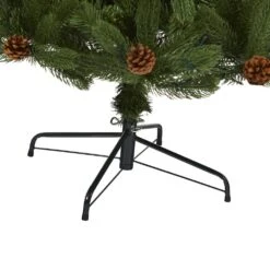 7.5 Ft. Pre-Lit Rocky Mountain Spruce Artificial Christmas Tree With Pine Cones And 400 Clear LED Lights 15 7.5 Ft. Pre-Lit Rocky Mountain Spruce Artificial Christmas Tree With Pine Cones And 400 Clear LED Lights -Christmas Gift Shop nearly natural pre lit christmas trees t1777 fa 1000