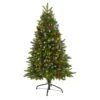 4 Ft. Pre-Lit Snow Tipped Portland Spruce Artificial Christmas Tree, Frosted Berries, Pine Cones, 100 Clear LED Lights -Christmas Gift Shop nearly natural pre lit christmas trees t1782 64 1000