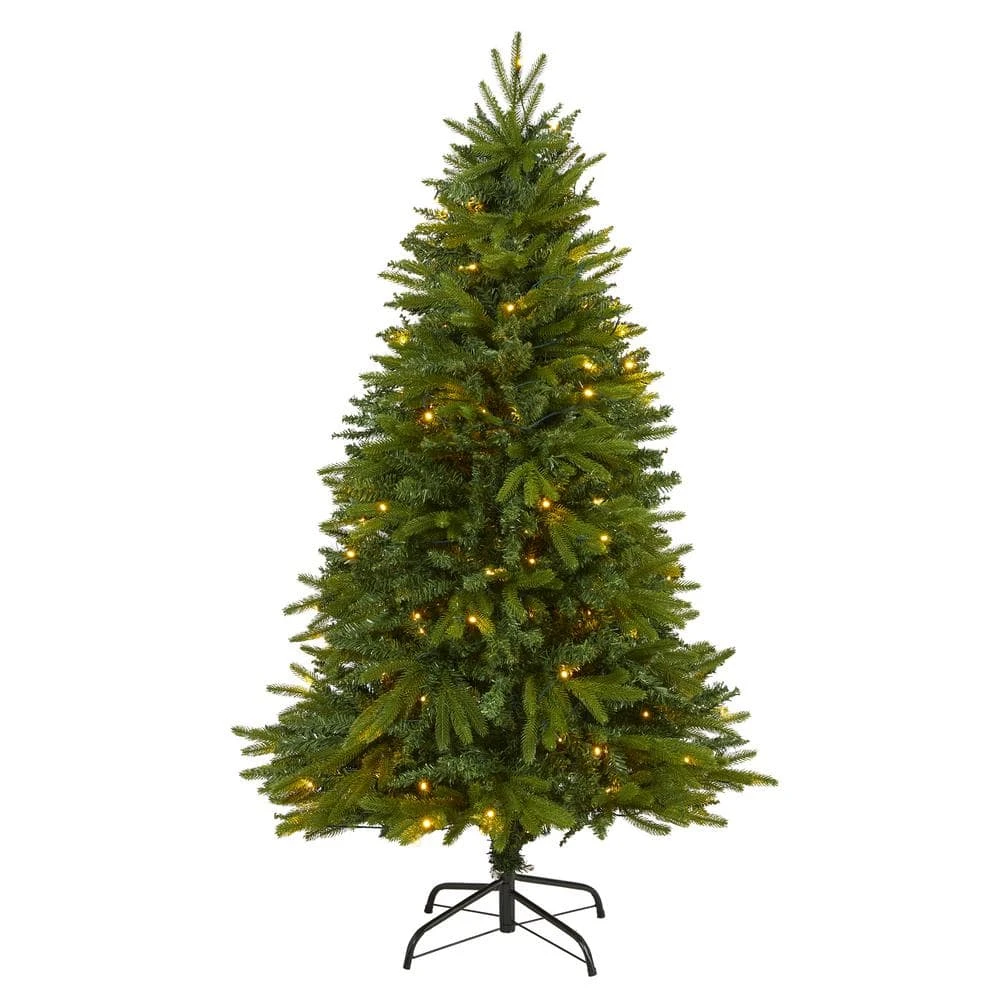 5 Ft. Pre-Lit Sun Valley Fir Artificial Christmas Tree With 200 Clear LED Lights 3 5 Ft. Pre-Lit Sun Valley Fir Artificial Christmas Tree With 200 Clear LED Lights