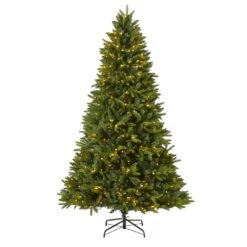 7 Ft. Pre-Lit Sun Valley Fir Artificial Christmas Tree With 450 LED Lights