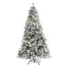 5 Ft. Pre-Lit Flocked Vermont Mixed Pine Artificial Christmas Tree With 150 Clear LED Lights -Christmas Gift Shop nearly natural pre lit christmas trees t1799 64 1000