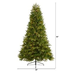 7.5 Ft. Pre-Lit Washington Fir Artificial Christmas Tree With 600 Clear Lights 15 7.5 Ft. Pre-Lit Washington Fir Artificial Christmas Tree With 600 Clear Lights -Christmas Gift Shop nearly natural pre lit christmas trees t1853 c3 1000