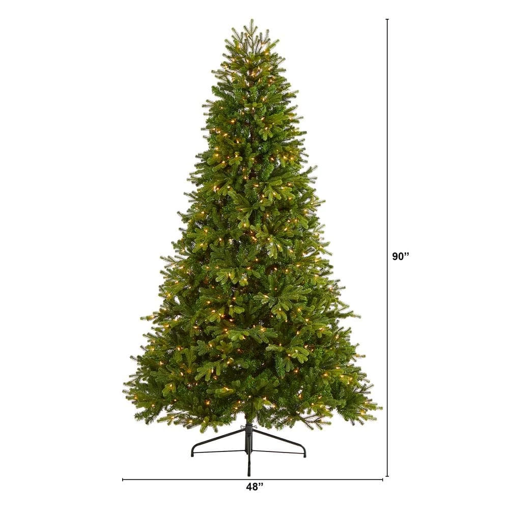 7.5 Ft. Pre-Lit Washington Fir Artificial Christmas Tree With 600 Clear Lights 6 7.5 Ft. Pre-Lit Washington Fir Artificial Christmas Tree With 600 Clear Lights - Image 4