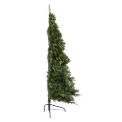 6 Ft. Pre-Lit Grand Teton Spruce Flat Back Artificial Christmas Tree With 180 Clear LED Lights -Christmas Gift Shop nearly natural pre lit christmas trees t1863 44 1000