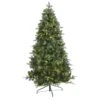 6 Ft. Pre-Lit Grand Teton Spruce Flat Back Artificial Christmas Tree With 180 Clear LED Lights -Christmas Gift Shop nearly natural pre lit christmas trees t1863 64 1000