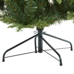 6 Ft. Pre-Lit Grand Teton Spruce Flat Back Artificial Christmas Tree With 180 Clear LED Lights -Christmas Gift Shop nearly natural pre lit christmas trees t1863 fa 1000