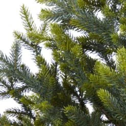 5 Ft. Pre-Lit Fraser Fir Natural Look Artificial Christmas Tree With 200 Clear LED Lights In A Burlap Base -Christmas Gift Shop nearly natural pre lit christmas trees t1865 1f 1000