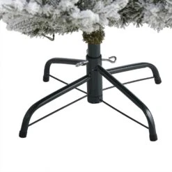 6 Ft. Pre-Lit Flocked Fraser Fir Artificial Christmas Tree With 500 Warm White Lights 12 6 Ft. Pre-Lit Flocked Fraser Fir Artificial Christmas Tree With 500 Warm White Lights -Christmas Gift Shop nearly natural pre lit christmas trees t1868 1f 1000