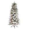 6 Ft. Flocked North Carolina Fir Artificial Christmas Tree With 450 Warm White Lights And 1560 Bendable Branches 2 6 Ft. Flocked North Carolina Fir Artificial Christmas Tree With 450 Warm White Lights And 1560 Bendable Branches -Christmas Gift Shop nearly natural pre lit christmas trees t1872 64 1000