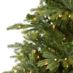 8 Ft. Pre-Lit North Carolina Spruce Artificial Christmas Tree With 650 Clear Lights 13 8 Ft. Pre-Lit North Carolina Spruce Artificial Christmas Tree With 650 Clear Lights -Christmas Gift Shop nearly natural pre lit christmas trees t1888 4f 1000