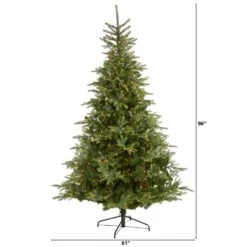 8 Ft. Pre-Lit North Carolina Spruce Artificial Christmas Tree With 650 Clear Lights 12 8 Ft. Pre-Lit North Carolina Spruce Artificial Christmas Tree With 650 Clear Lights -Christmas Gift Shop nearly natural pre lit christmas trees t1888 c3 1000