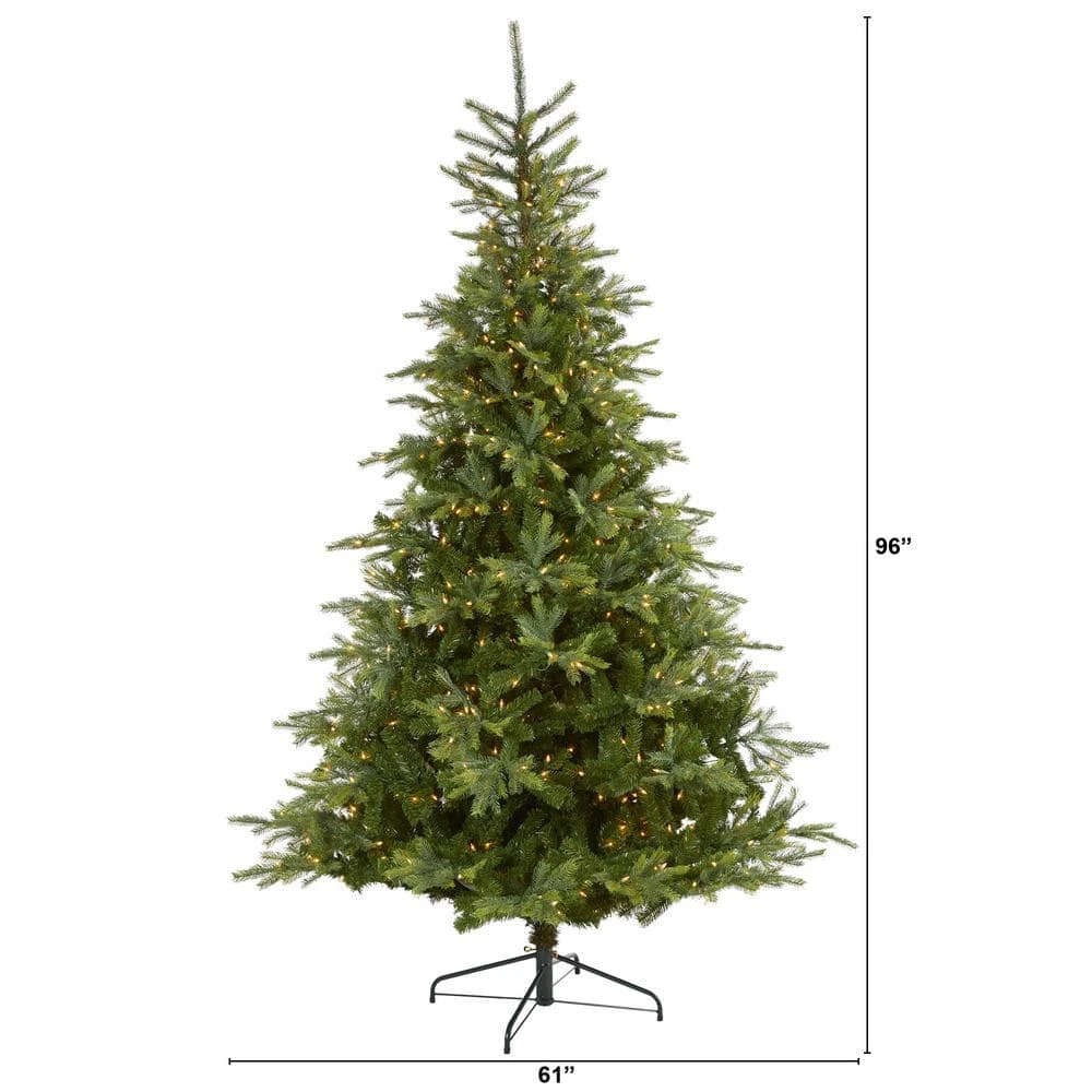 8 Ft. Pre-Lit North Carolina Spruce Artificial Christmas Tree With 650 Clear Lights 5 8 Ft. Pre-Lit North Carolina Spruce Artificial Christmas Tree With 650 Clear Lights - Image 3