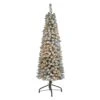 5 Ft. Flocked Pencil Artificial Christmas Tree With 200 Clear Lights And 318 Bendable Branches 1 5 Ft. Flocked Pencil Artificial Christmas Tree With 200 Clear Lights And 318 Bendable Branches -Christmas Gift Shop nearly natural pre lit christmas trees t1905 64 1000