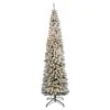 8 Ft. Flocked Pencil Artificial Christmas Tree With 500 Clear Lights And 646 Bendable Branches 2 8 Ft. Flocked Pencil Artificial Christmas Tree With 500 Clear Lights And 646 Bendable Branches -Christmas Gift Shop nearly natural pre lit christmas trees t1908 64 1000