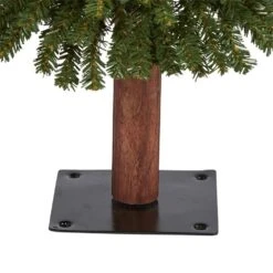 3 Ft. Pre-Lit Grand Alpine Artificial Christmas Tree With 50 Clear Lights On A Natural Trunk -Christmas Gift Shop nearly natural pre lit christmas trees t1943 1f 1000