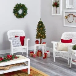 3 Ft. Pre-Lit Grand Alpine Artificial Christmas Tree With 50 Clear Lights On A Natural Trunk -Christmas Gift Shop nearly natural pre lit christmas trees t1943 44 1000